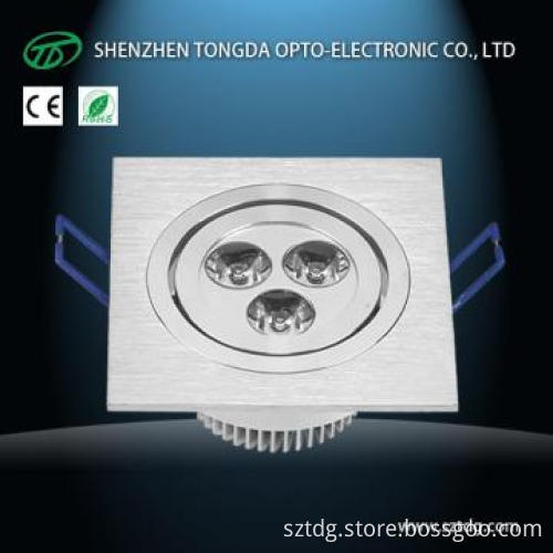 3x1W Square LED Downlights with Single Head